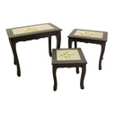 Set 3 tavolini Rose - Dimensioni: 63x39x54 cm