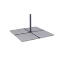 Set 4 marmette cemento mix grigio 50x50 20kg