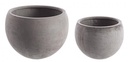 Set2 Vaso Cement Sfera Grigio