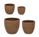 Set4 Vaso Rigo To Rusty Basso in Fibra di Argilla