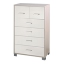 Settimino alto sei cassetti Olmo Bianco 70x41x h112 cm