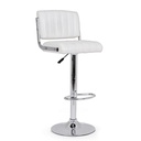 Sgabello bar acciaio ecopelle bianco Barclay cm 46 x 51,5 x 88,5 
