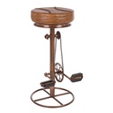 Sgabello bar in pelle rame design Ø42 x 80
