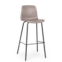 Sgabello bar vintage ecopelle beige Kyra 39x44x103,5 cm