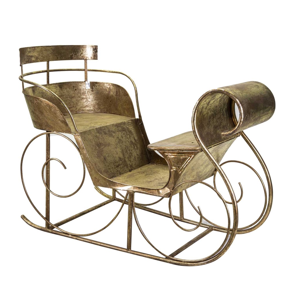 Slitta in metallo oro 160x84x115 cm