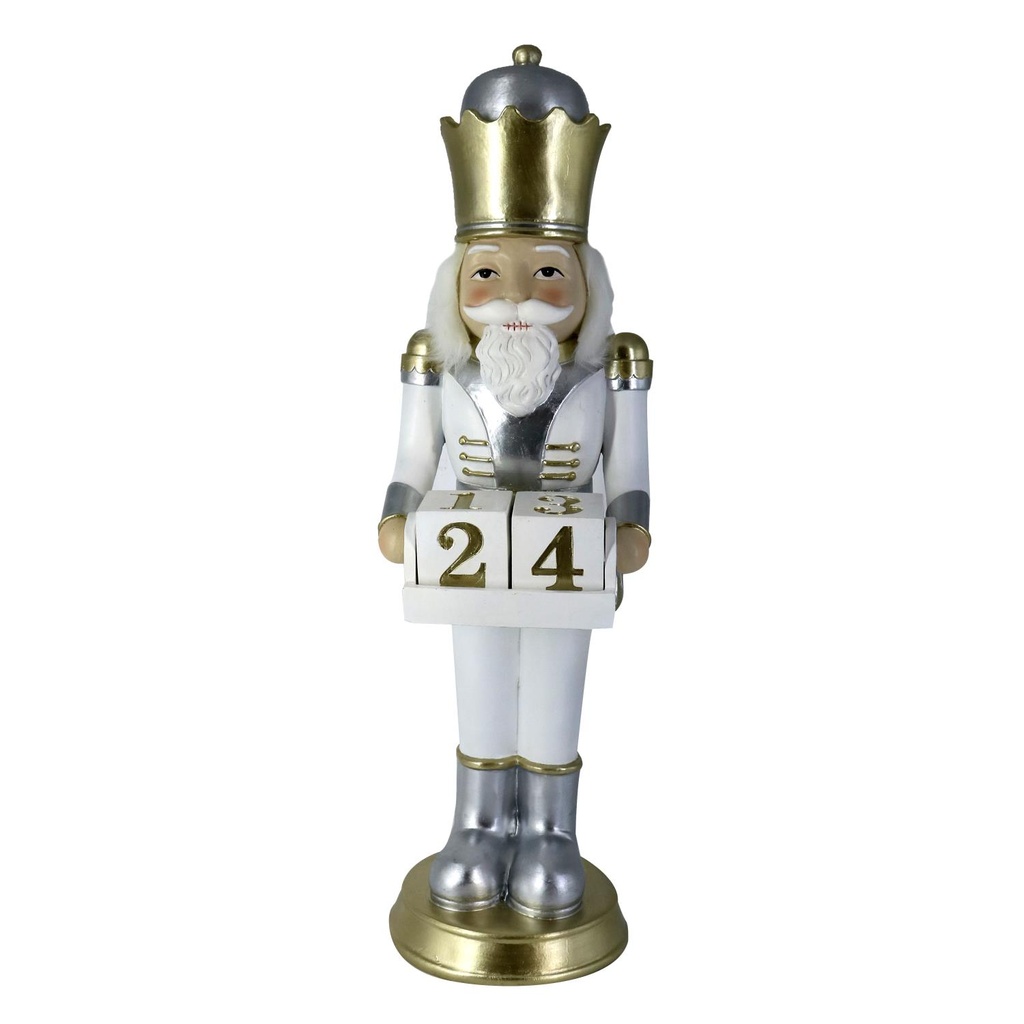 Soldatino in resina bianca 17x19x60 cm