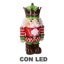 Soldatino resina con led verde 26x18x48 cm