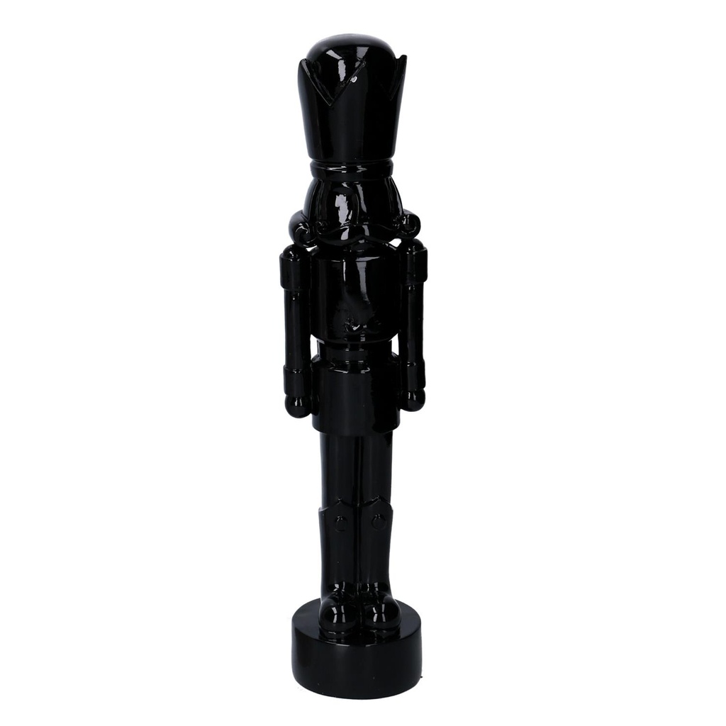 Soldatino in resina laccata nero lucido 8,5x8x38 cm