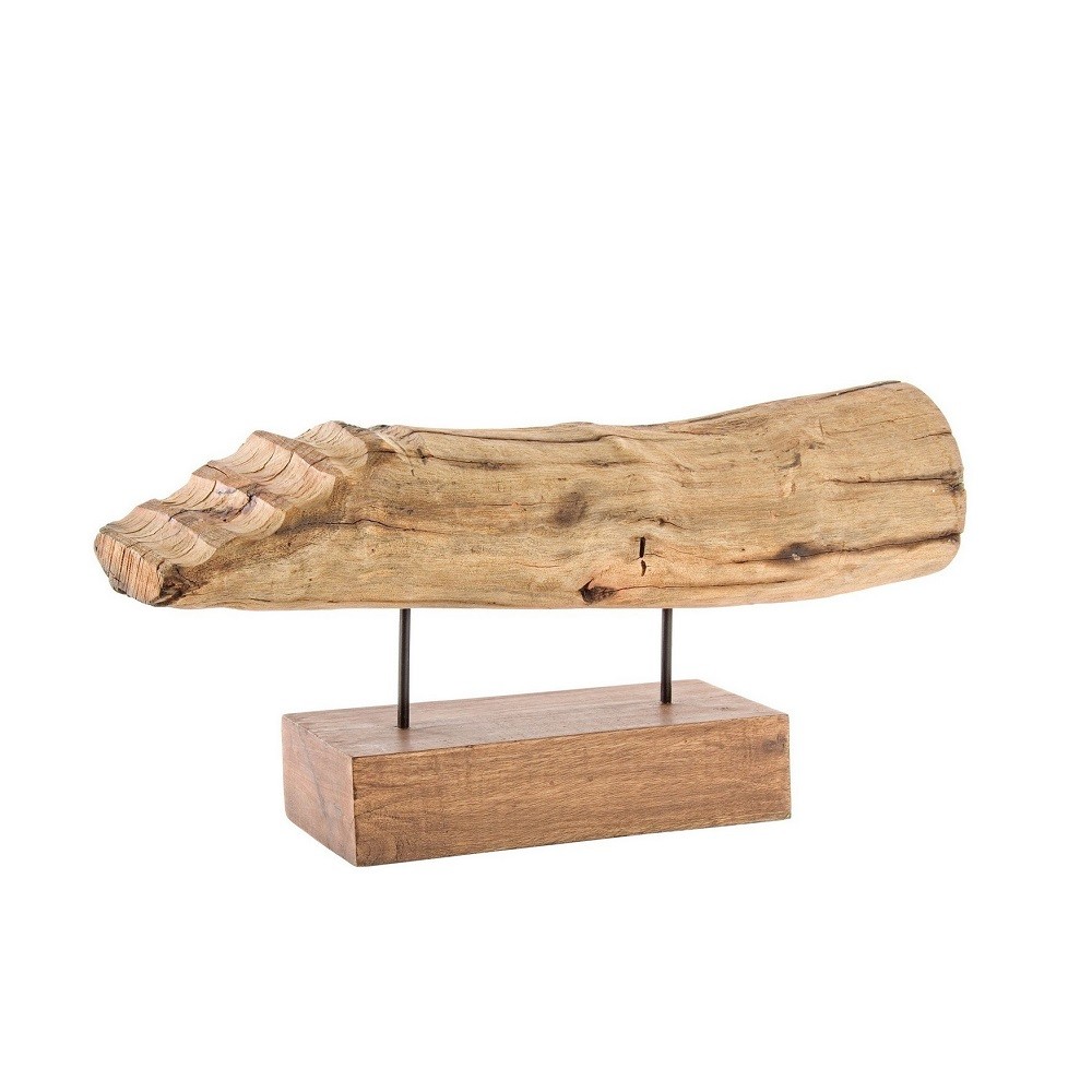 Soprammobile in legno naturale Naele, 61 x 16 x 29,5 cm