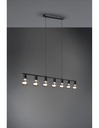 Sospensione 7xE27 Vannes Nero L110 cm Trio Lighting