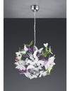 Sospensione Butterfly 4xG9 Cromo Farfalle Multicolor Ø50 cm Trio Lighting