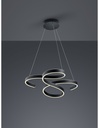 Sospensione con Luce LED Dimmerabile Francis Vortici Antracite 52w