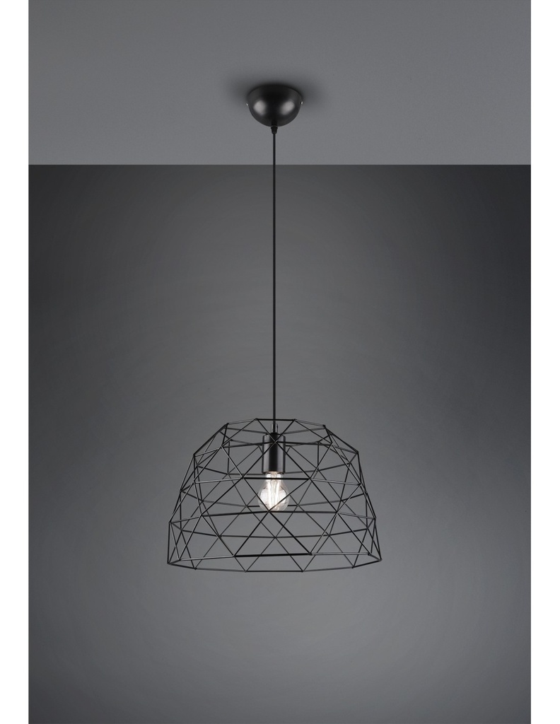 Sospensione Gabbia Nero Opaco Ø38 cm