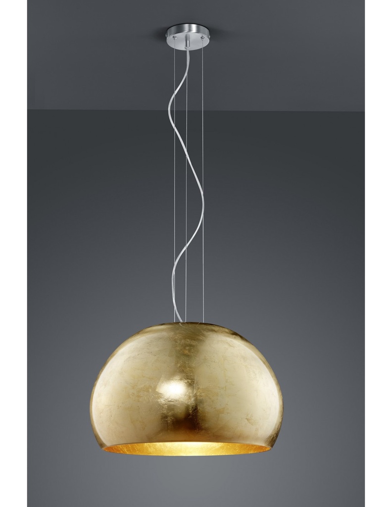 Lampada a Sospensione Moderna Vetro Opale Oro Ø51 cm