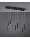 Sospensione Moderna Tubular 11 Tubi Led Nero L115 cm