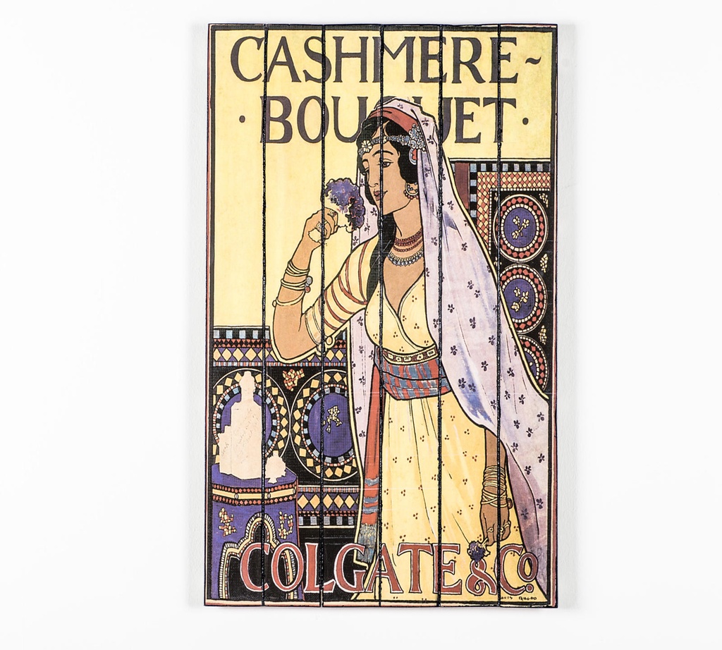 Stampa su legno con tela multicolor, finitura in stampa HD, telaio in legno, 3x60x100 cm