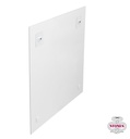 Stampa su vetro multicolore di 70x70 cm con tela di carta e telaio in vetro temperato, dimensioni 1x90x60 cm