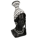 Statua resina busto donna africana 23x16x39 cm