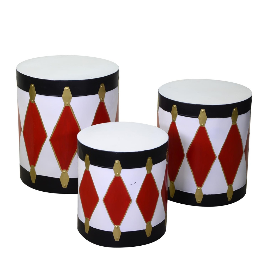 Tamburo metallo bianco ø45h50