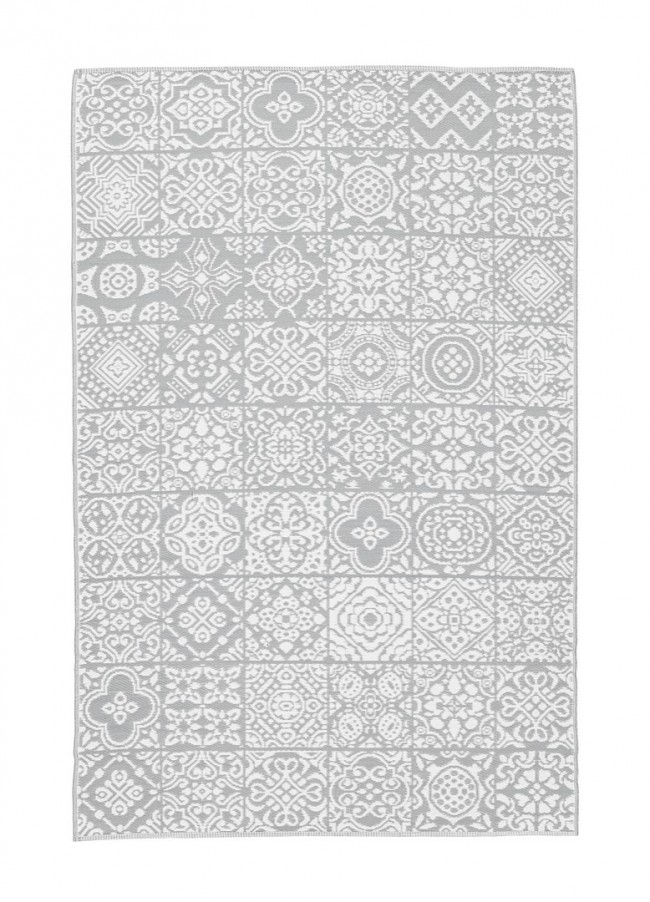 Tappeto Jacquard Shiraz Bianco-Grigio 150x210