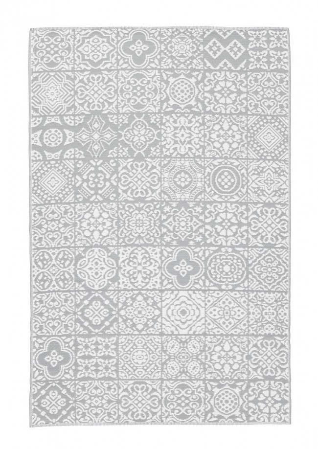 Tappeto Jacquard Reversibile Shiraz Bianco-Grigio 180x270