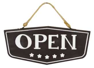 Targa aperta/chiusa ea-6435 cm. 35,5 x 1,5 h 17