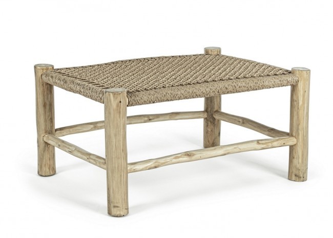 Tavolino arredo giardino in fibra sintetica Lampok - 80x60x40 cm
