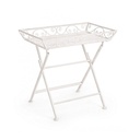 Tavolino rettangolare classico in metallo Emily