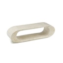 Tavolino moderno porta tv in pietra beige, 130x35x35