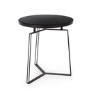 Tavolino in metallo design nero 50x55 cm