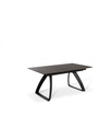 Tavolo allungabile elegante, 170-270 x 90 x 76 cm, con top in HPL su MDF e gambe in metallo, colore marmo ruggine e nero