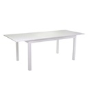 Tavolo Alluminio Allungabile da Giardino Bianco 90x210/280x73 cm