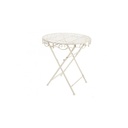 Tavolo classico Emily in metallo, pieghevole, cm 70x74