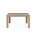 Tavolo da pranzo colore rovere inserto nero o bianco reversibile 138x80xh.74 cm
