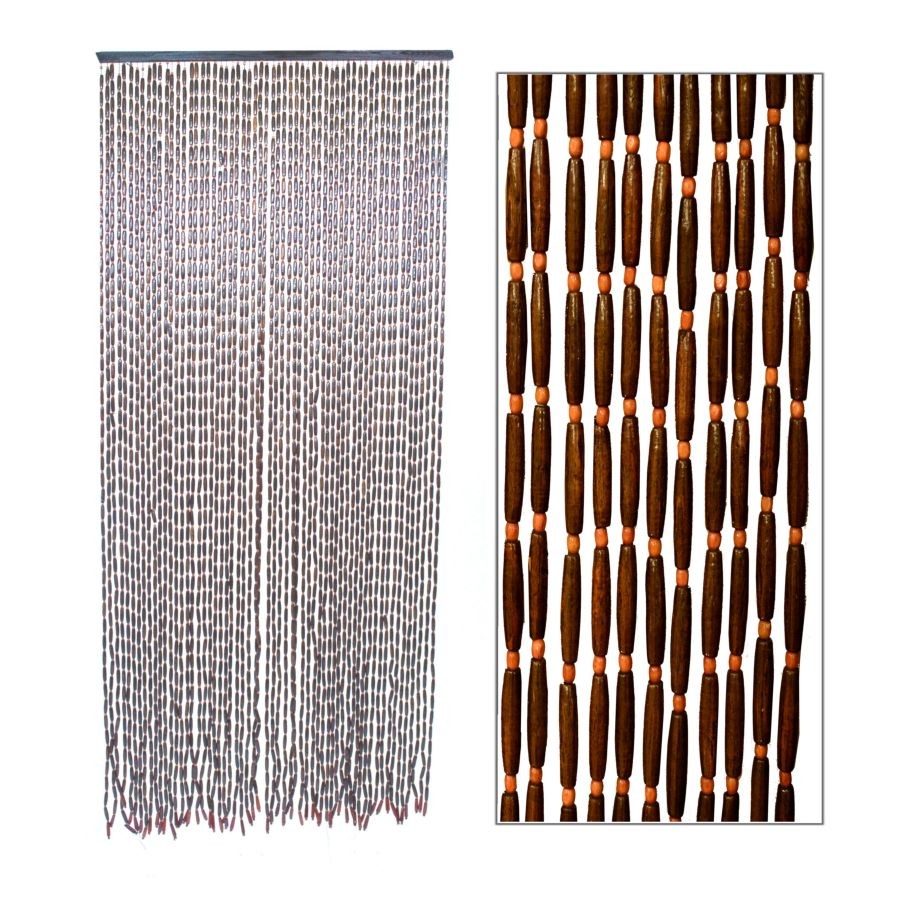 Tenda in legno noce marrone 140x240 cm