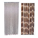 Tenda in legno noce marrone 140x240 cm