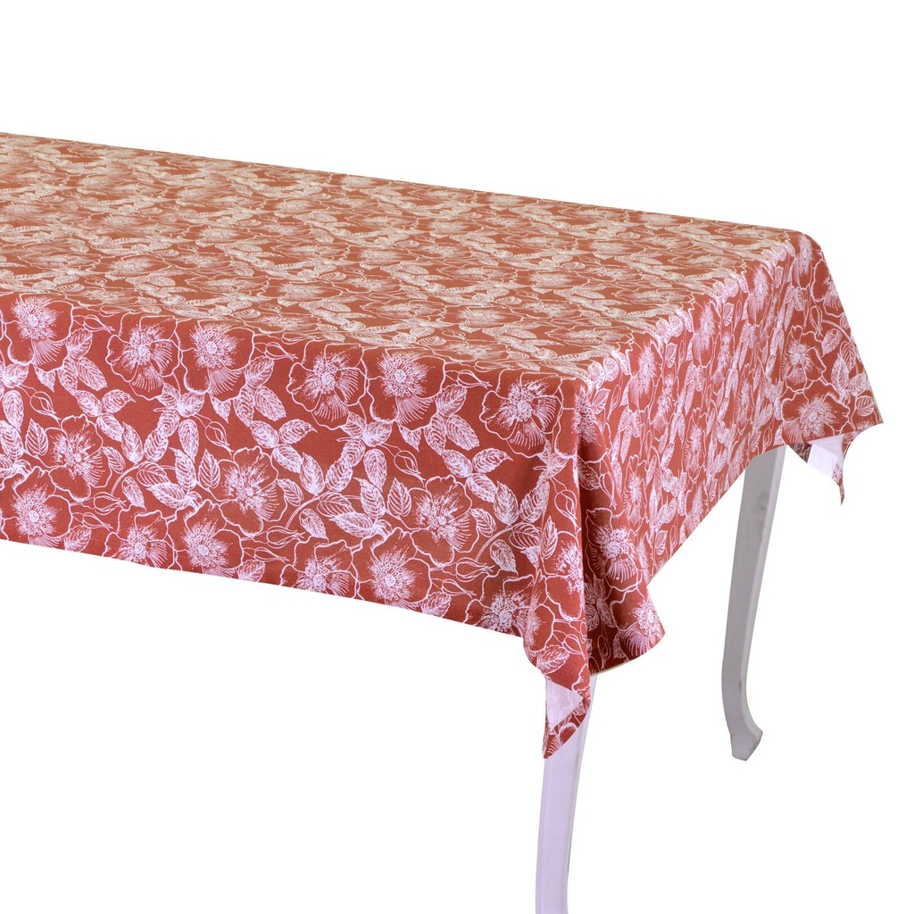 Tovaglia tessuto wild rose rosso mattone 140x240 cm