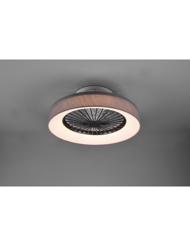 Ventilatore Moderno con Luce Led Dimmerabile Farsund Grigio