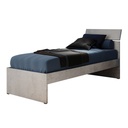 Letto singolo per camera colore grigio cemento cm 200x85xH 98