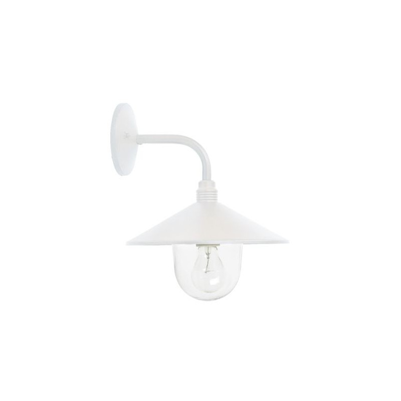 Applique in vetro trasparente, struttura in alluminio bianco, altezza max lampada 105mm