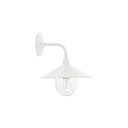Applique in vetro trasparente, struttura in alluminio bianco, altezza max lampada 105mm