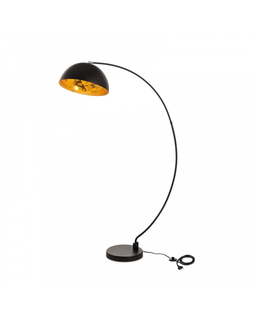 Lampada da terra Lucia in metallo nero STS - Dimensioni 117cm x 36cm x 183cm