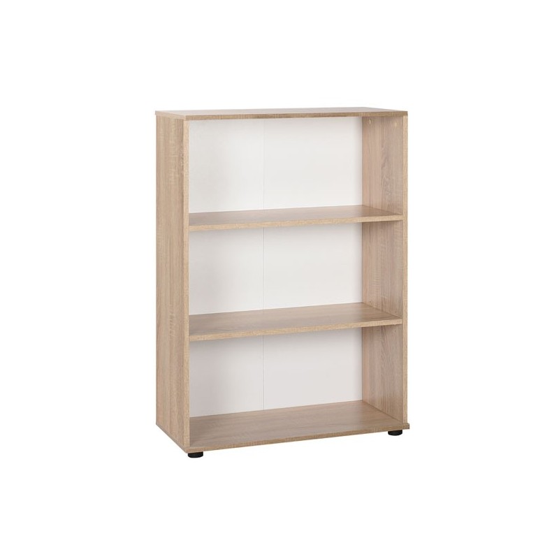 Libreria da ufficio a 3 ripiani colore sonoma 72x34xh.109