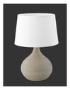Lumetto Moderno in Ceramica Cappuccino con Paralume Bianco - Martin Trio Lighting