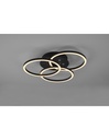 Plafoniera a 3 Cerchi Orientabili LED Dimmer Circle Nero