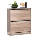 Scarpiera a ribalta colore quercia 73x26xh.84 cm