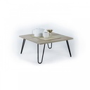 Tavolino Pieghevole per Colazione Letto Rovere Nero 60x60x29 cm