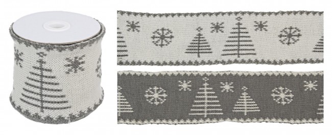 6x Nastro Pino Grigio Doubleface - Samnite