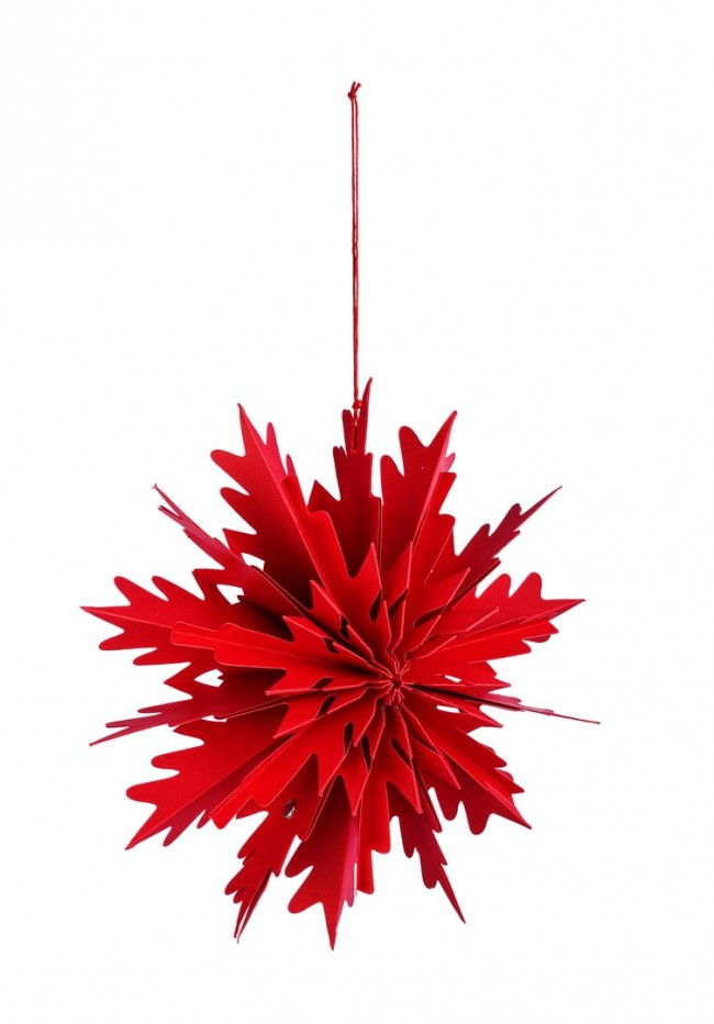 6x Pendaglio Vik Fiocco 012 Carta Rosso D30 - Samnite