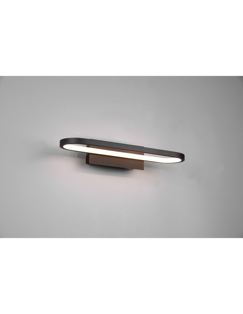 Applique Led Da Bagno Moderno Gianni Nero IP44 Trio Lighting - Samnite